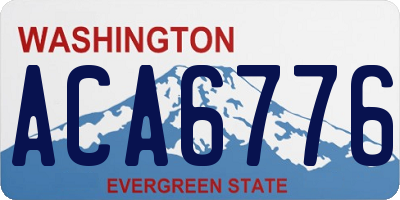 WA license plate ACA6776