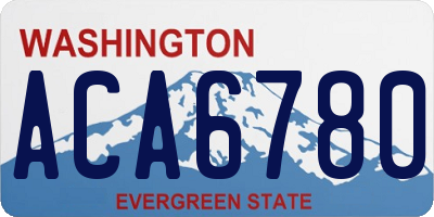 WA license plate ACA6780