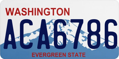 WA license plate ACA6786