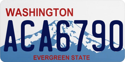 WA license plate ACA6790
