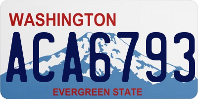 WA license plate ACA6793