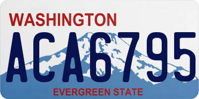 WA license plate ACA6795