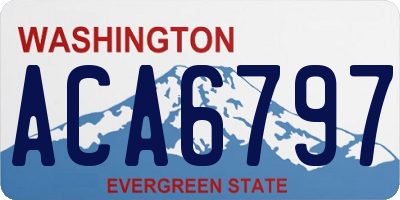 WA license plate ACA6797