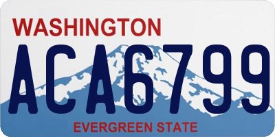 WA license plate ACA6799