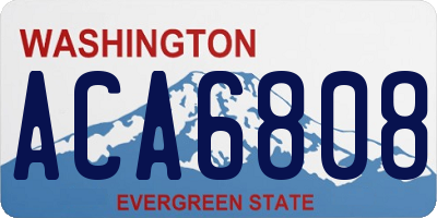 WA license plate ACA6808