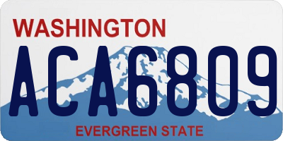 WA license plate ACA6809