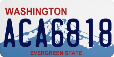 WA license plate ACA6818