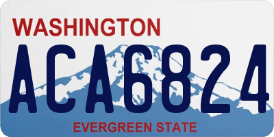 WA license plate ACA6824