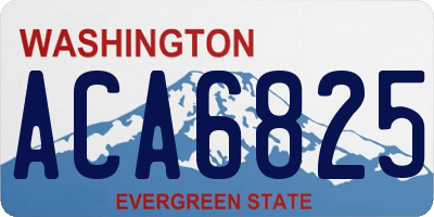 WA license plate ACA6825