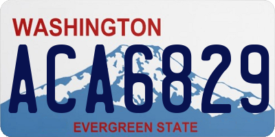WA license plate ACA6829