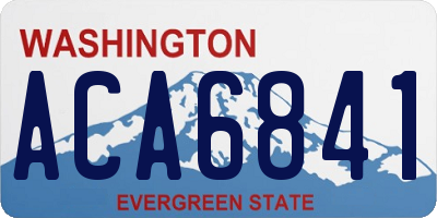 WA license plate ACA6841