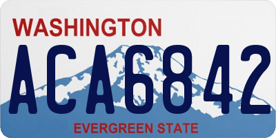 WA license plate ACA6842