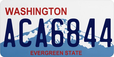 WA license plate ACA6844