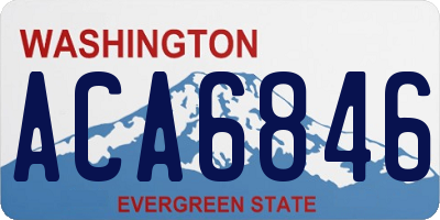 WA license plate ACA6846