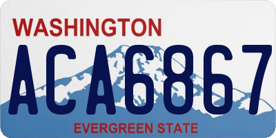 WA license plate ACA6867