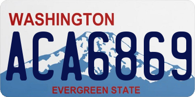 WA license plate ACA6869