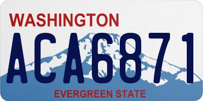 WA license plate ACA6871