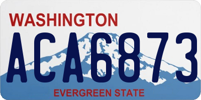 WA license plate ACA6873