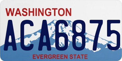 WA license plate ACA6875