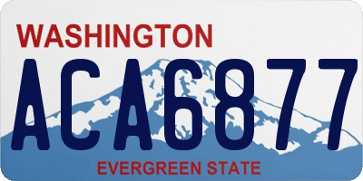 WA license plate ACA6877
