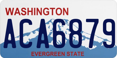 WA license plate ACA6879
