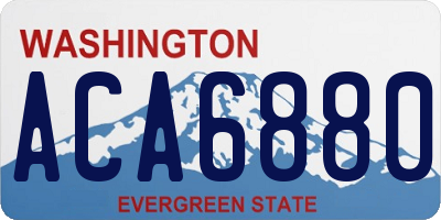 WA license plate ACA6880