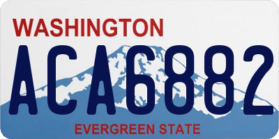 WA license plate ACA6882