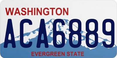 WA license plate ACA6889