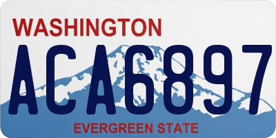 WA license plate ACA6897