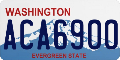 WA license plate ACA6900
