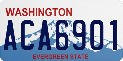 WA license plate ACA6901