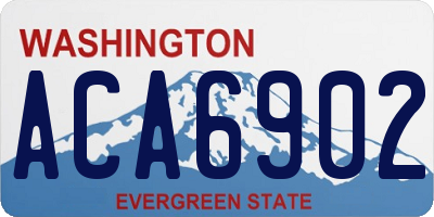 WA license plate ACA6902