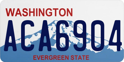 WA license plate ACA6904