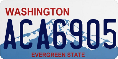 WA license plate ACA6905