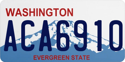 WA license plate ACA6910