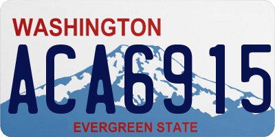 WA license plate ACA6915