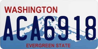 WA license plate ACA6918