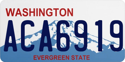 WA license plate ACA6919
