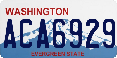 WA license plate ACA6929
