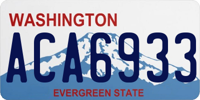 WA license plate ACA6933