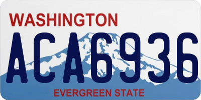 WA license plate ACA6936