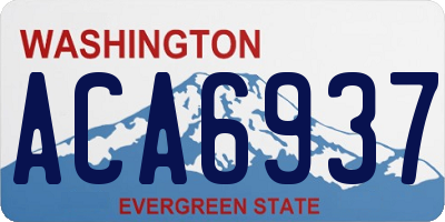 WA license plate ACA6937
