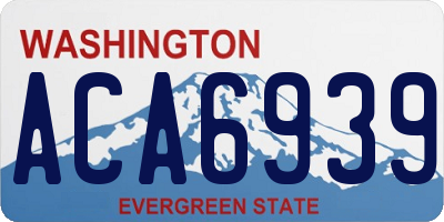 WA license plate ACA6939