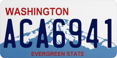 WA license plate ACA6941