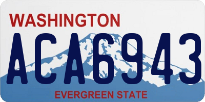 WA license plate ACA6943