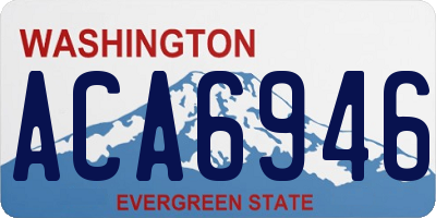 WA license plate ACA6946