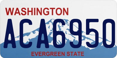 WA license plate ACA6950