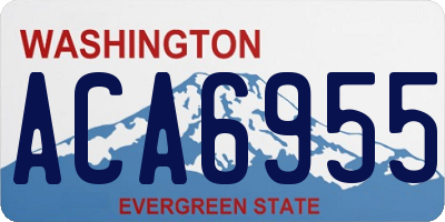 WA license plate ACA6955