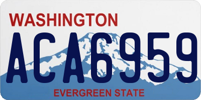 WA license plate ACA6959
