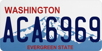 WA license plate ACA6969